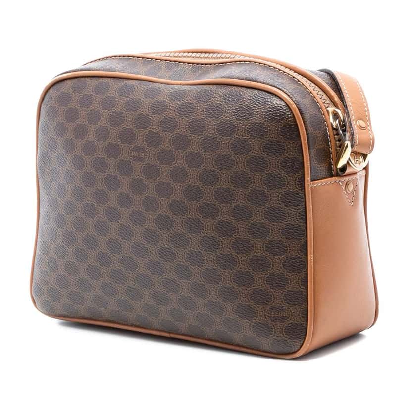 Celine Macadam Coated Canvas Crossbody Brown Canvas Very good condition - Back View