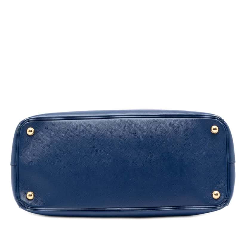 Prada Large Saffiano Lux Galleria Double Zip Tote Blue Leather Very good condition - Inside View