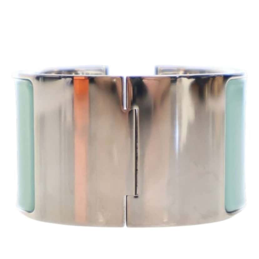 Hermès Extra Large Clic Clac H Bracelet PM Blue Good condition - Model View