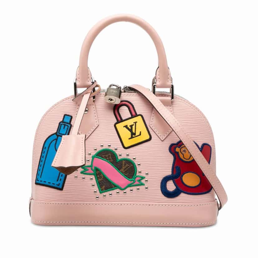 Louis Vuitton Epi Stickers Alma BB Pink Leather Very good condition - Front View