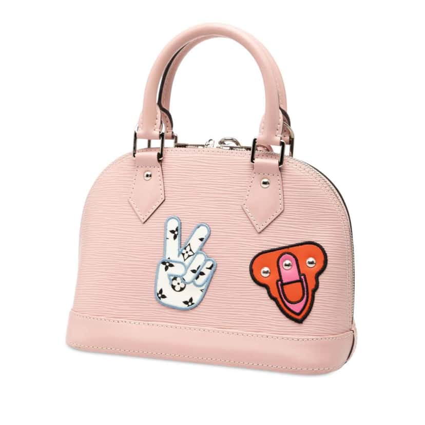 Louis Vuitton Epi Stickers Alma BB Pink Leather Very good condition - Back View