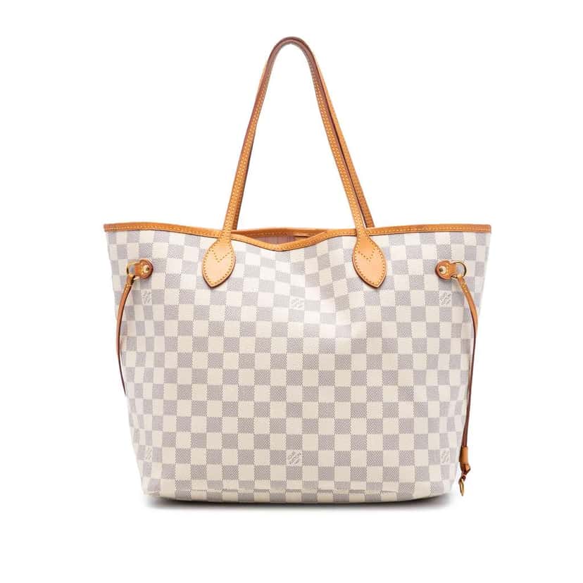 Louis Vuitton Damier Azur Neverfull MM White Very good condition - Front View