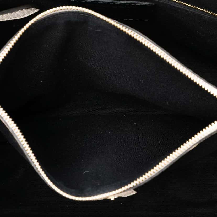 Burberry Medium Bicolor Leather and House Check Banner Satchel White Leather Very good condition - Model View