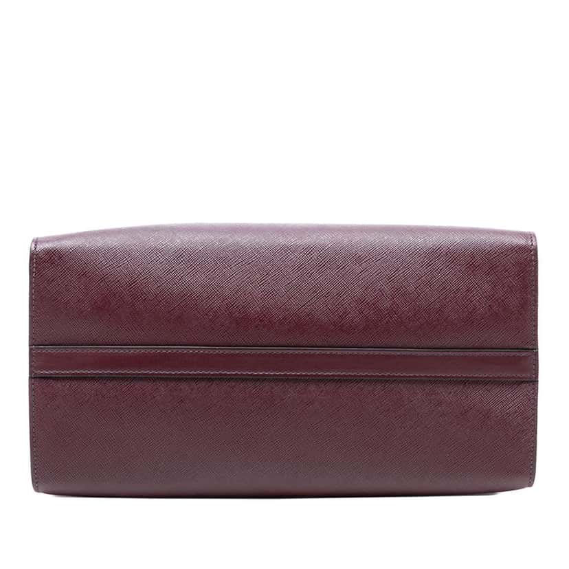 Prada Saffiano Greche Paradigme Bag Red Leather Very good condition - Inside View