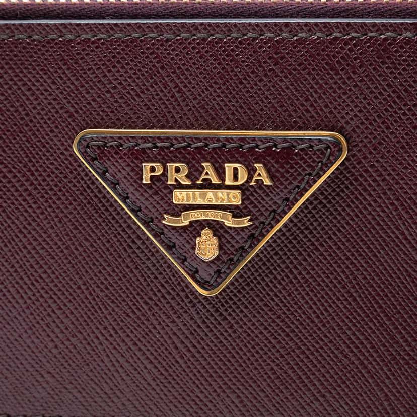 Prada Saffiano Greche Paradigme Bag Red Leather Very good condition - Box View