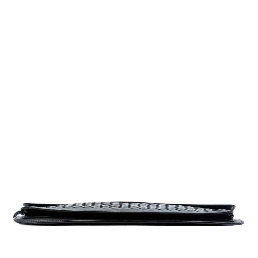 Bottega Veneta Leather Intrecciato Clutch Black Leather Very good condition - Inside View