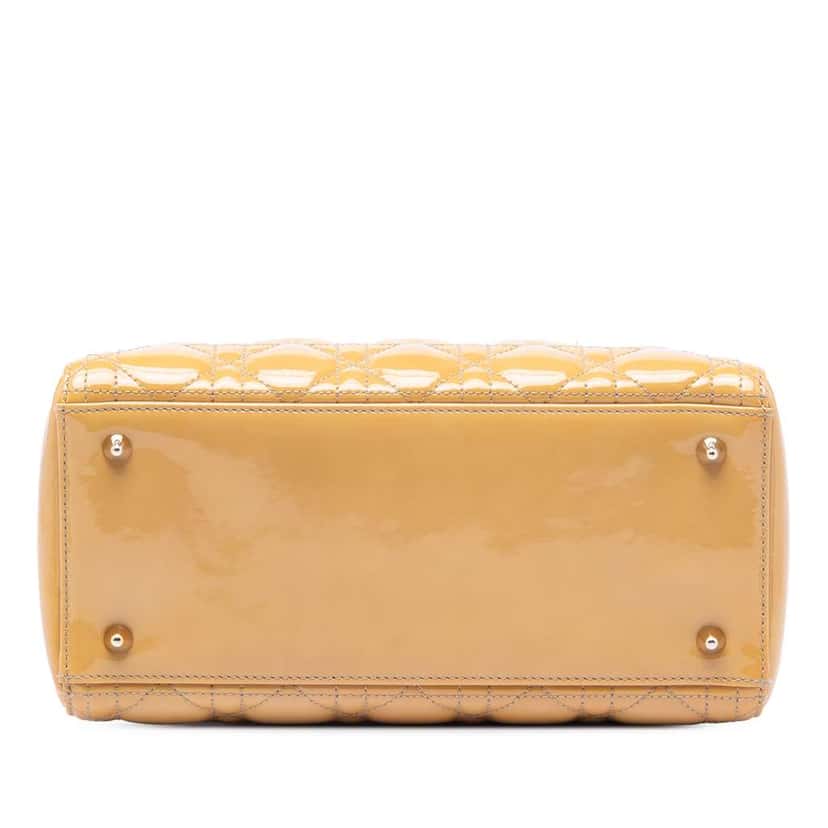 Dior Medium Patent Cannage Lady Dior Brown Leather Very good condition - Inside View