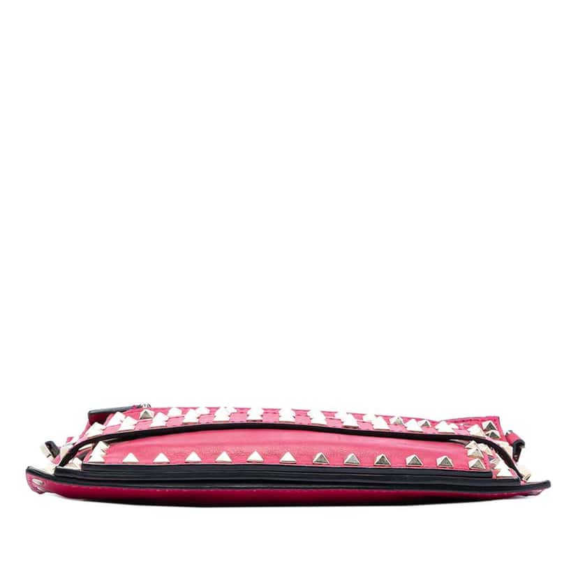 Valentino Leather Rockstud Triple Zip Crossbody Pink Leather Very good condition - Inside View