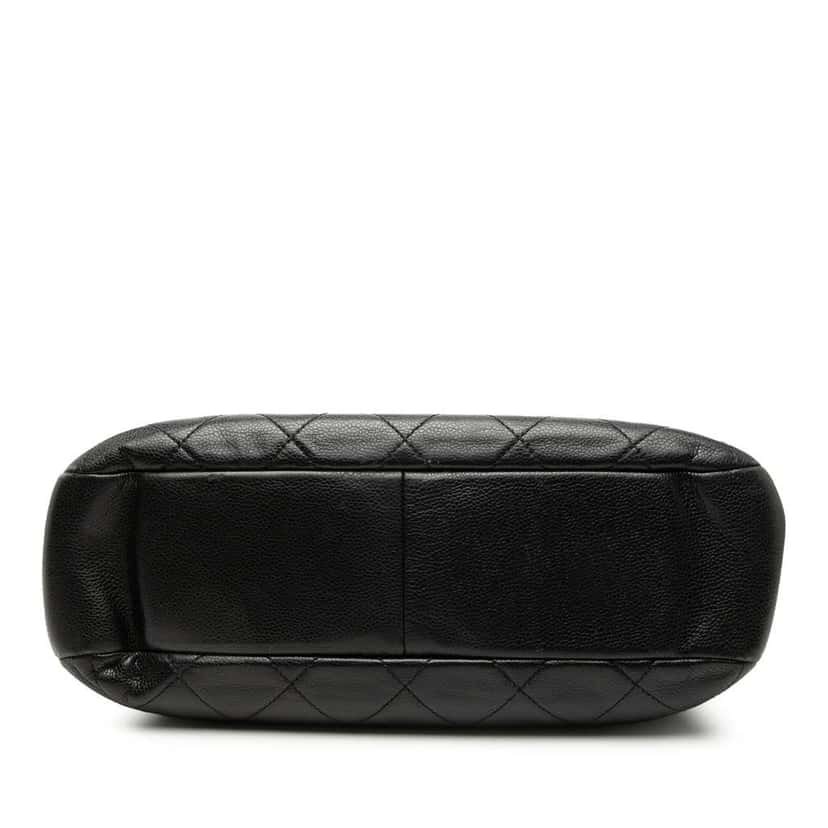Chanel Quilted Caviar Soft Shopper Tote Black Leather Very good condition - Inside View