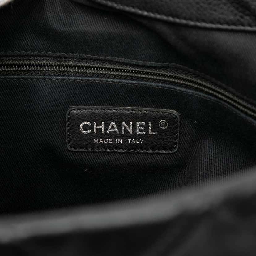 Chanel Quilted Caviar Soft Shopper Tote Black Leather Very good condition - Box View