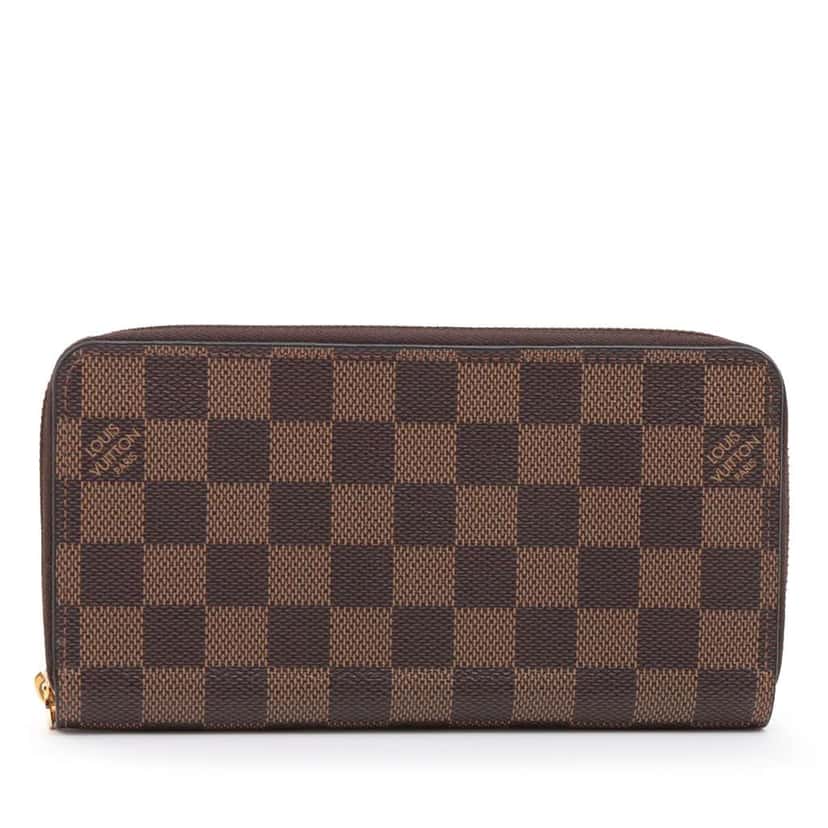 Louis Vuitton Damier Ebene Zippy Long Wallet Brown Very good condition - Front View