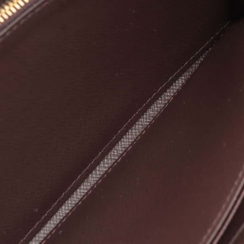 Louis Vuitton Damier Ebene Zippy Long Wallet Brown Very good condition - Box View