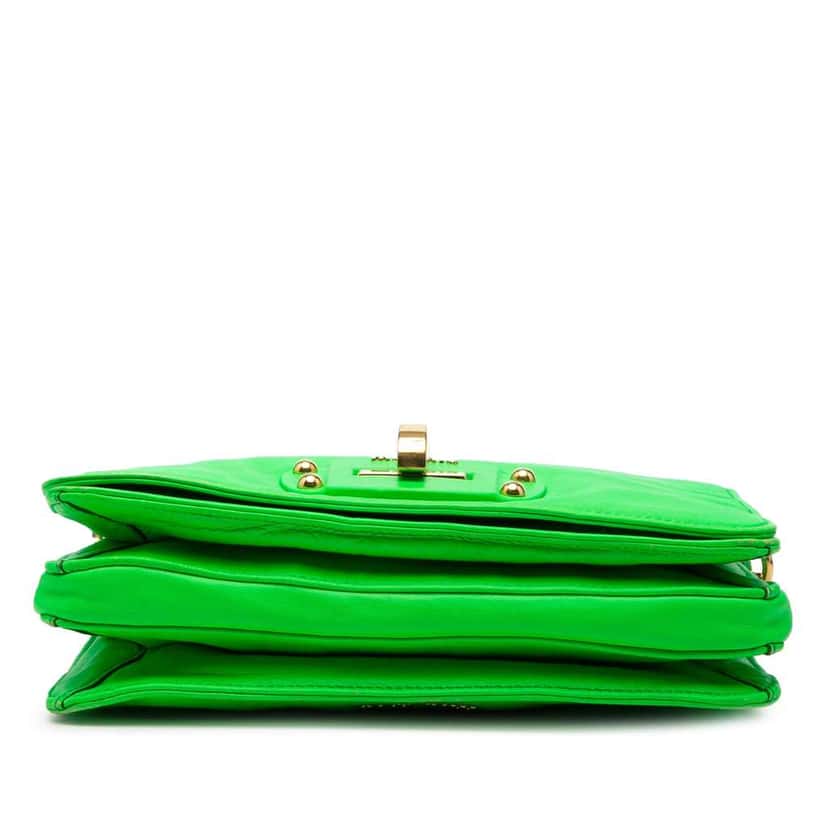 Miu Miu Leather Wing Strap Crossbody Green Leather Very good condition - Inside View