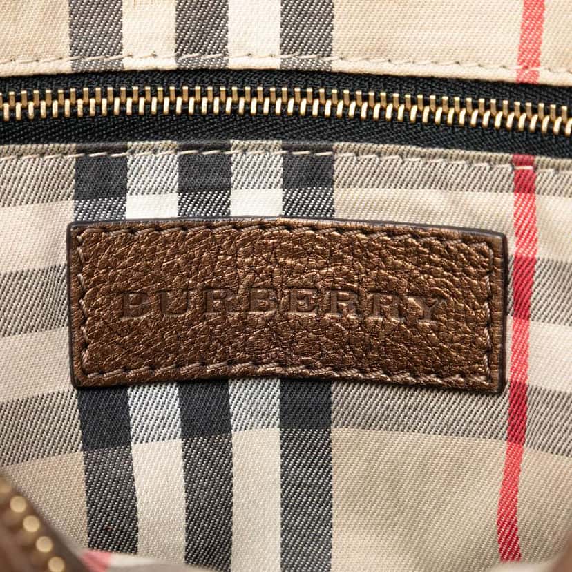 Burberry Leather Top Handle Bag Brown Leather Very good condition - Box View