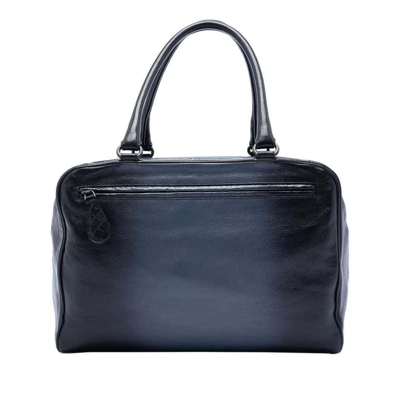 Bottega Veneta Medium Goatskin Madras Sfumato Brera Handbag Blue Leather Very good condition - Front View