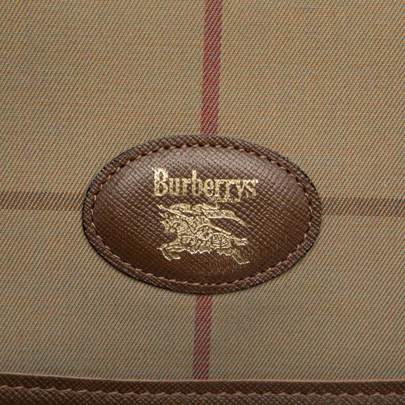 Burberry Vintage Check Canvas Clutch Brown Canvas Very good condition - Box View