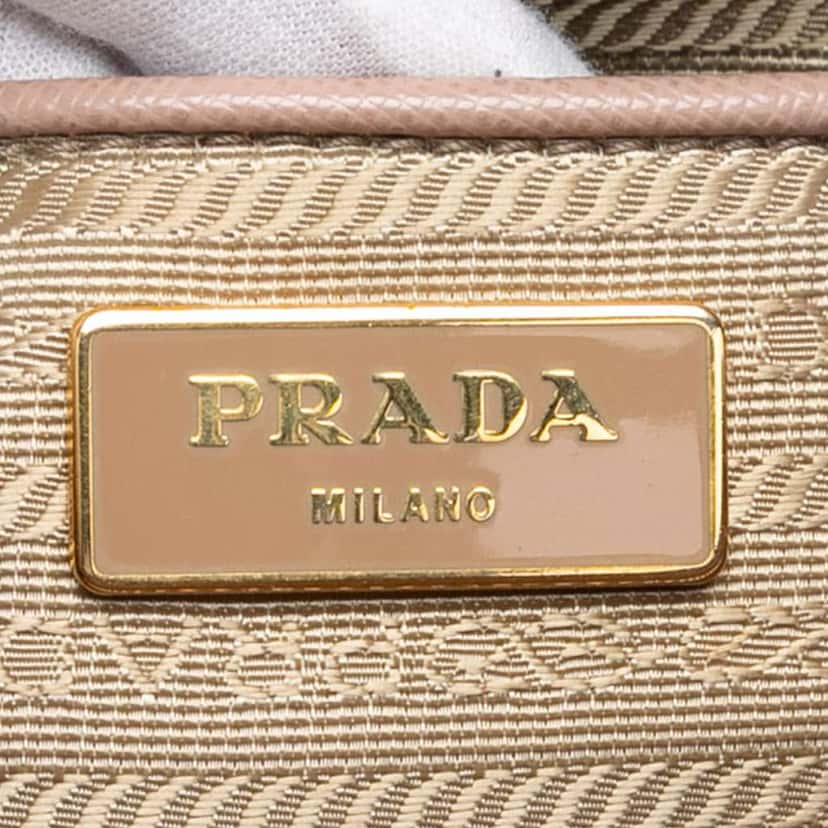Prada Large Saffiano Lux Promenade Satchel Brown Leather Very good condition - Box View
