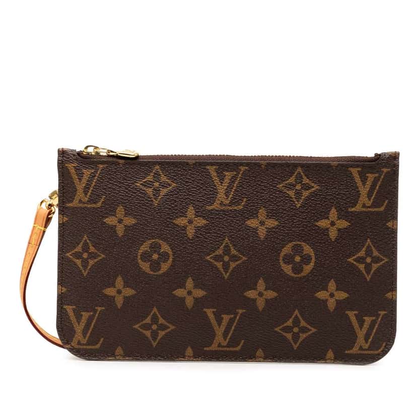 Louis Vuitton Monogram Neverfull PM Pouch Brown Very good condition - Front View