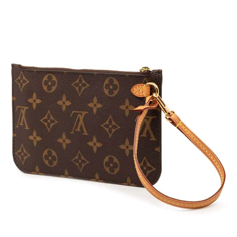 Louis Vuitton Monogram Neverfull PM Pouch Brown Very good condition - Back View