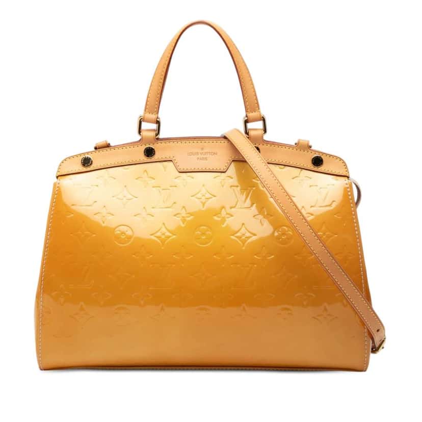 Louis Vuitton Monogram Vernis Brea MM Yellow Leather Very good condition - Front View