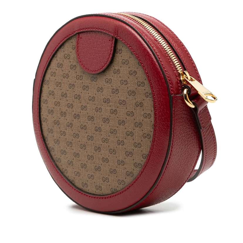 Gucci Micro GG Supreme Doraemon Round Crossbody Brown Canvas Very good condition - Back View