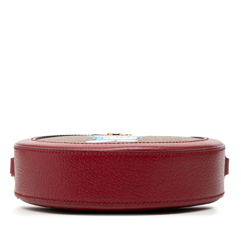 Gucci Micro GG Supreme Doraemon Round Crossbody Brown Canvas Very good condition - Inside View