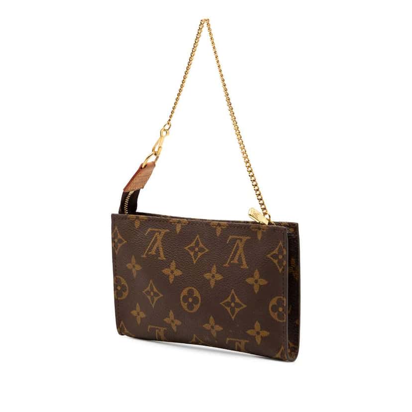 Louis Vuitton Monogram Bucket Pouch Brown Very good condition - Back View