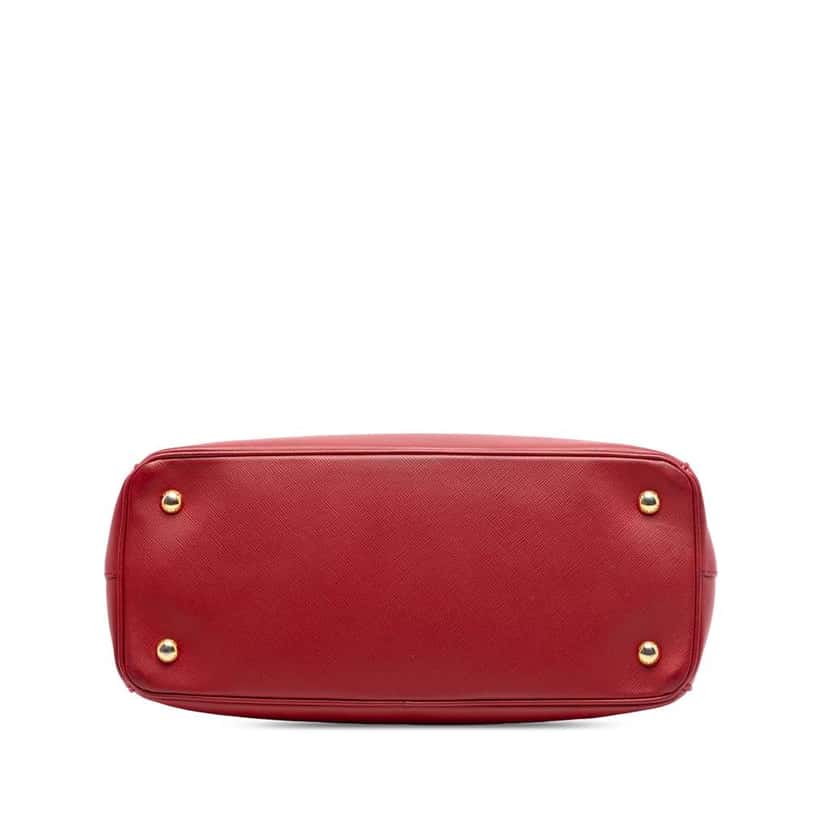 Prada Medium Saffiano Lux Galleria Satchel Red Leather Good condition - Inside View