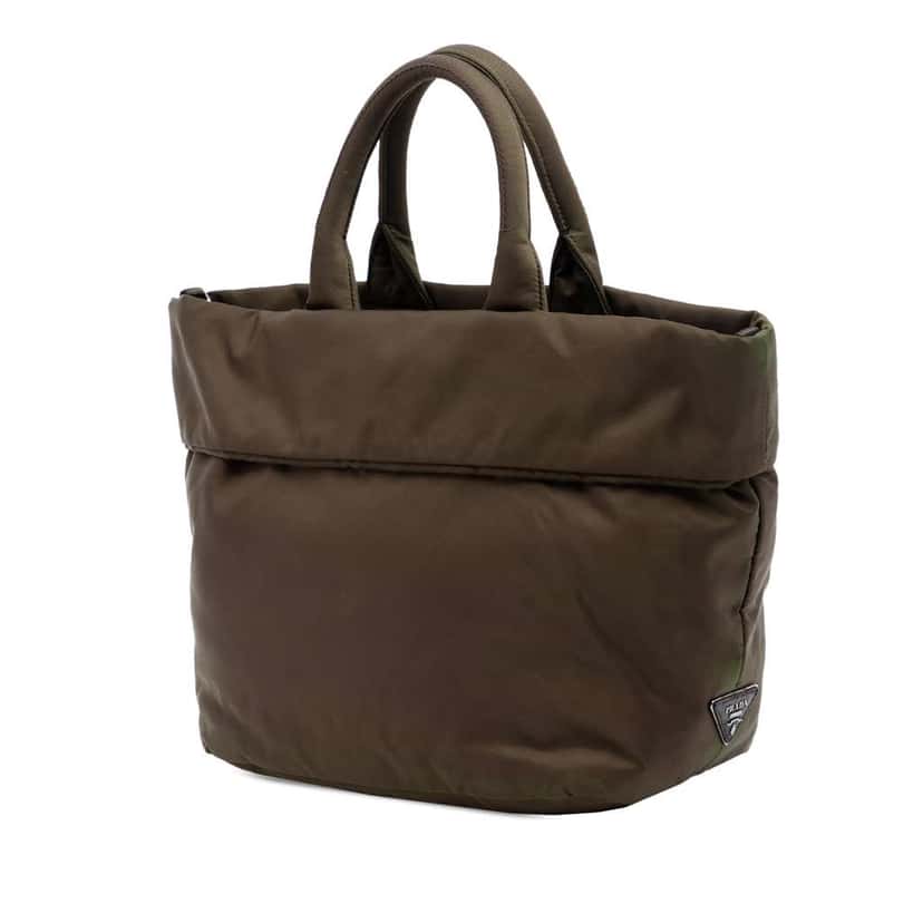 Prada Tessuto Reversible Satchel Brown Very good condition - Back View