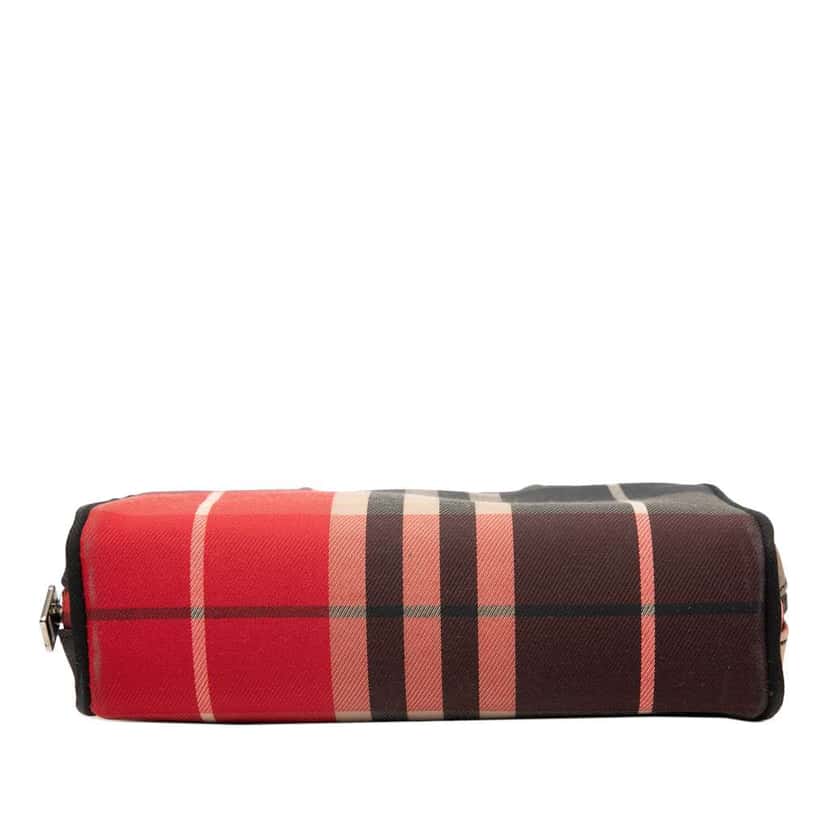 Burberry Mini Exploded Check Canvas Handbag Red Canvas Very good condition - Inside View
