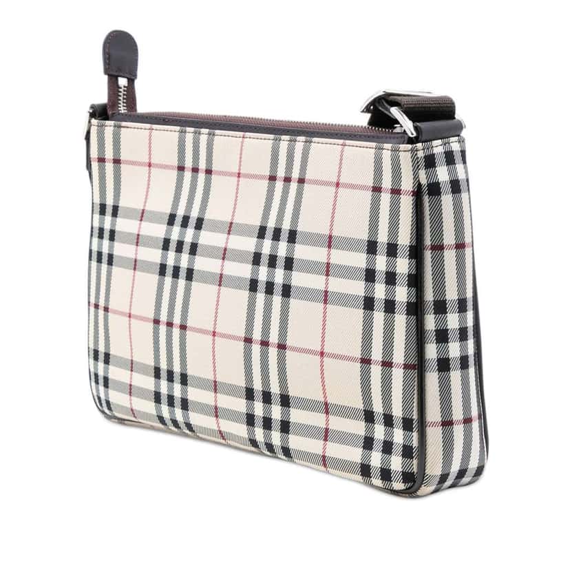 Burberry House Check Canvas Crossbody Brown Canvas Good condition - Back View