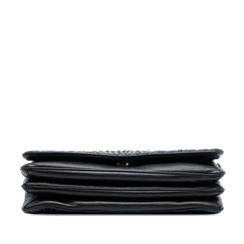 Prada Nappa Gaufre Shoulder Bag Black Leather Very good condition - Inside View