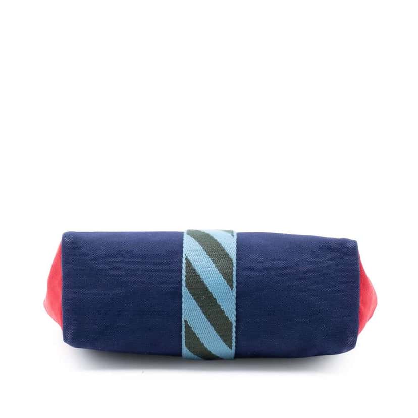 Hermès Canvas Jimetou Jumping Case Blue Canvas Good condition - Inside View