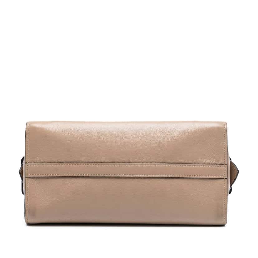 Prada Small City Calf Trimmed Saffiano Top Handle Bag Brown Leather Good condition - Inside View