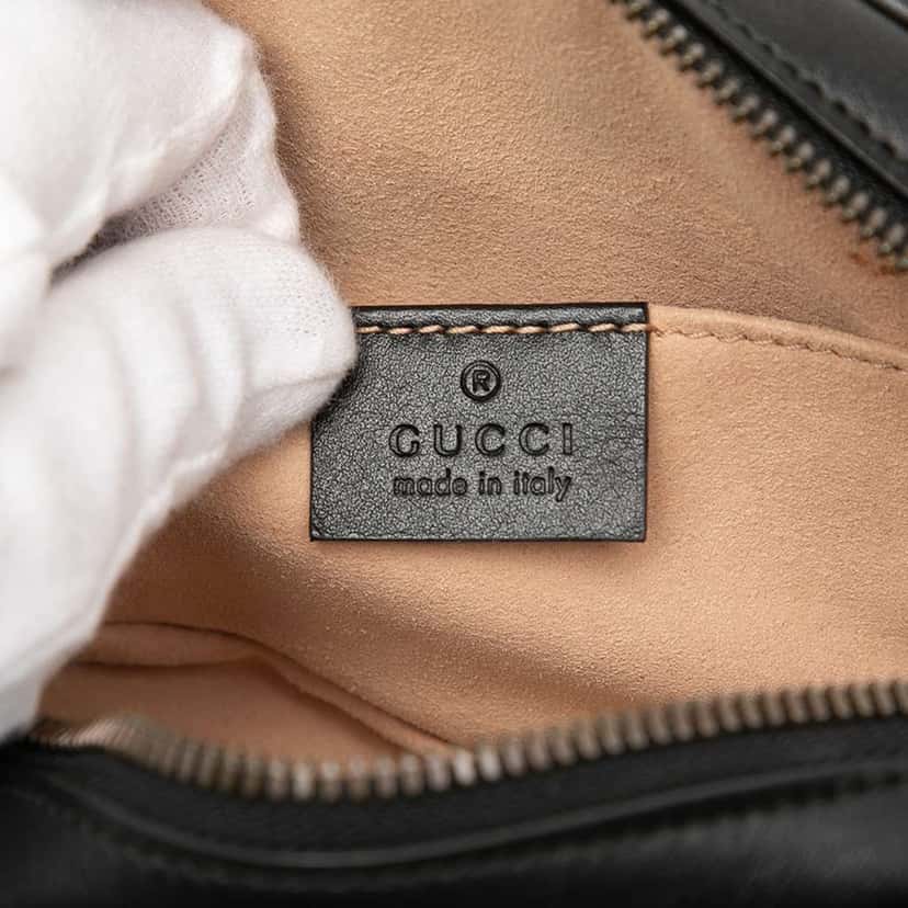 Gucci GG Marmont Matelasse Leather Belt Bag Black Leather Very good condition - Box View