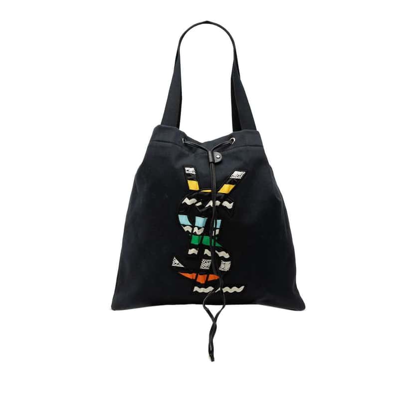 Saint Laurent Canvas Kahala Tote Black Canvas Good condition - Front View