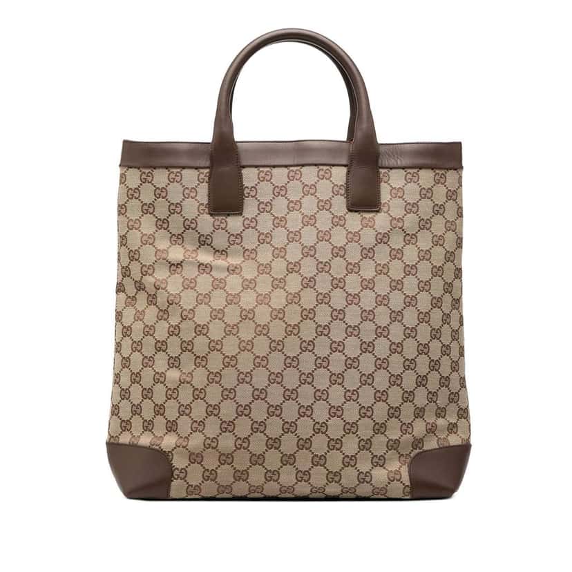 Gucci GG Canvas Tote Brown Canvas Good condition - Front View