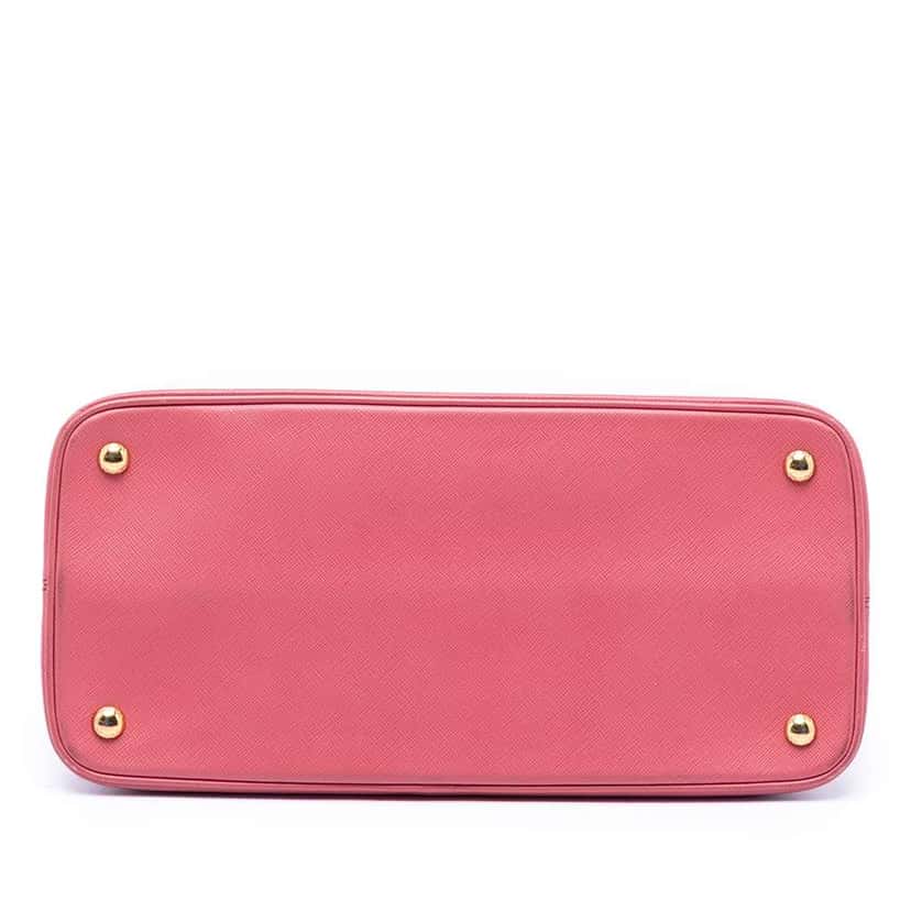 Prada Medium Saffiano Lux Open Promenade Satchel Pink Leather Fair condition - Inside View