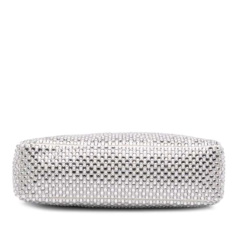 Prada Mini Satin Crystal Re-Edition 2000 Shoulder Bag White Satin Good condition - Inside View