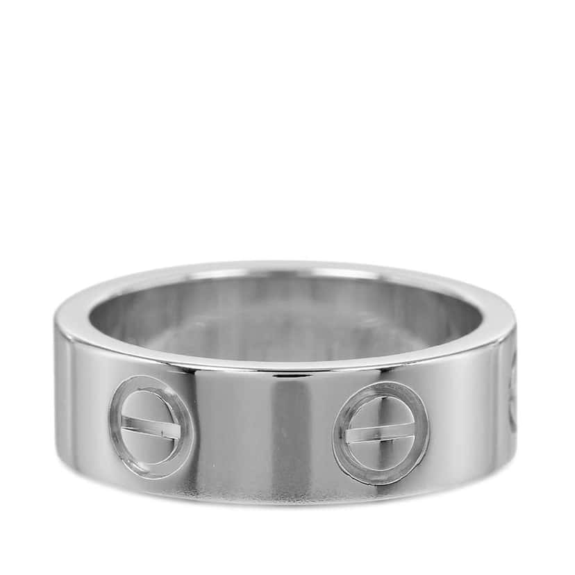 Cartier Platinum Classic Love Ring Silver Platinum Good condition - Back View