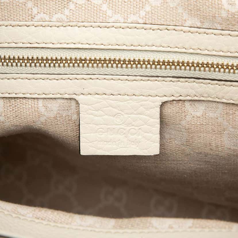 Gucci Medium Leather Bamboo Diana Tote White Leather Good condition - Box View