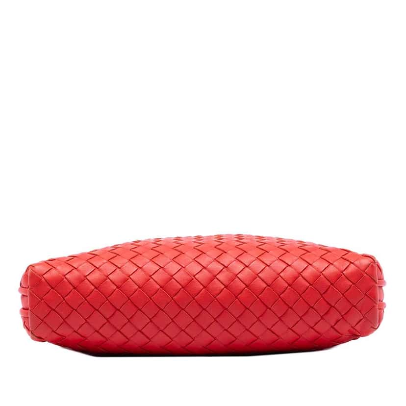 Bottega Veneta Nappa Intrecciato Nodini Crossbody Red Leather Good condition - Inside View