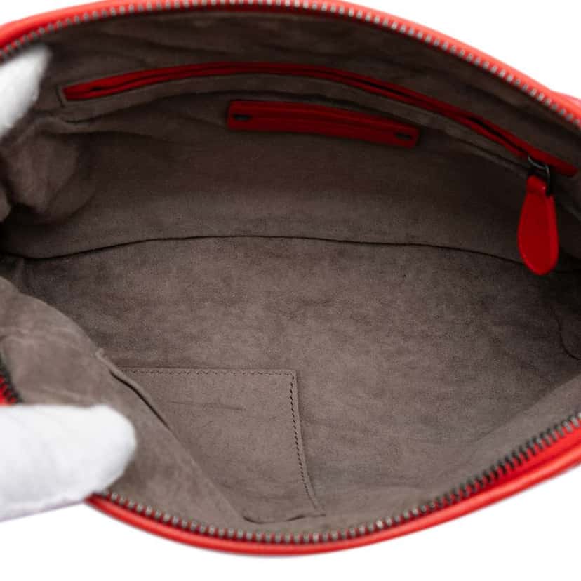 Bottega Veneta Nappa Intrecciato Nodini Crossbody Red Leather Good condition - Model View