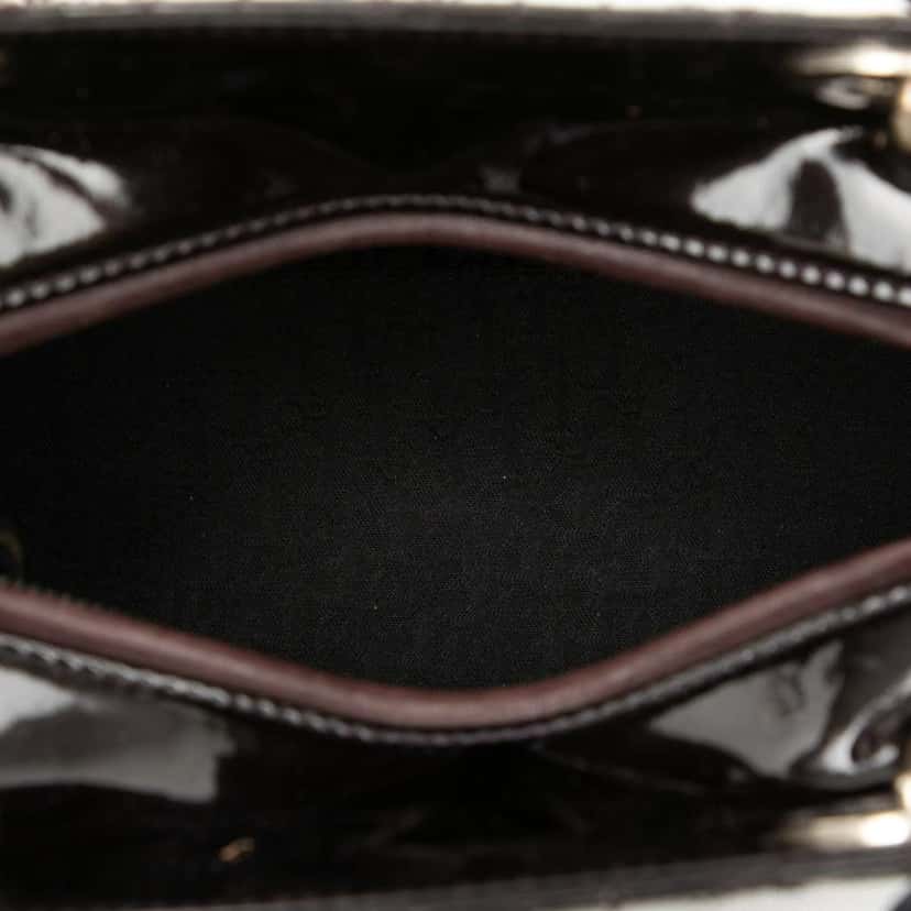 Dior Medium Patent Cannage Stitched Lady Dior Purple Leather Good condition - Model View