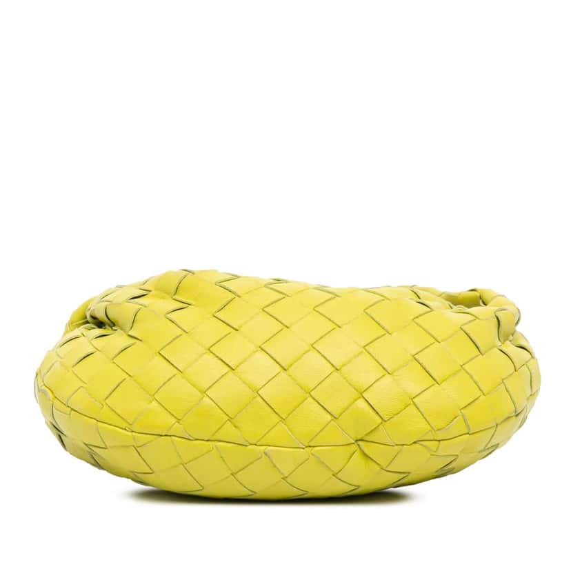 Bottega Veneta Mini Nappa Intrecciato Jodie Yellow Leather Good condition - Inside View