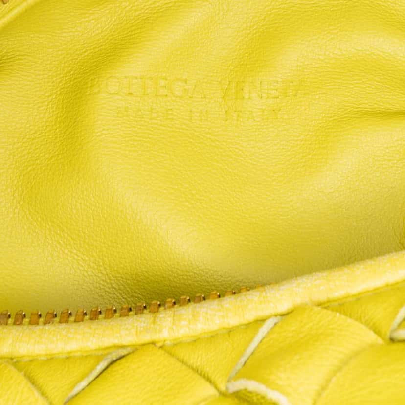 Bottega Veneta Mini Nappa Intrecciato Jodie Yellow Leather Good condition - Box View