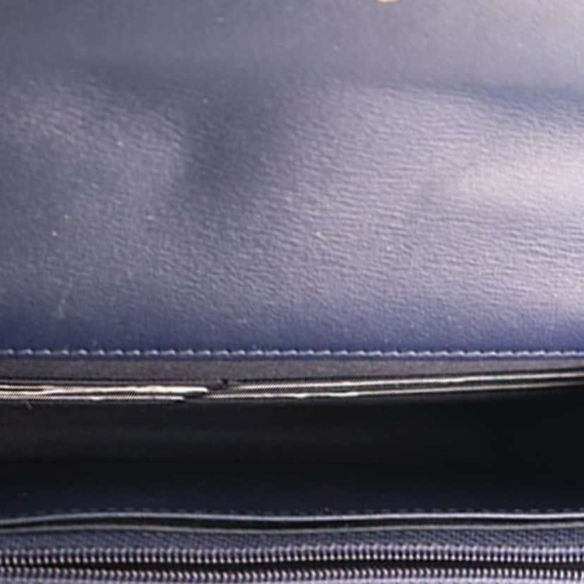 Chanel Tweed 19 Wallet On Chain Blue Tweed Good condition - Box View