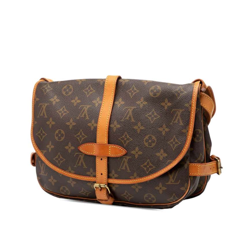 Louis Vuitton Monogram Saumur 30 Brown Good condition - Back View