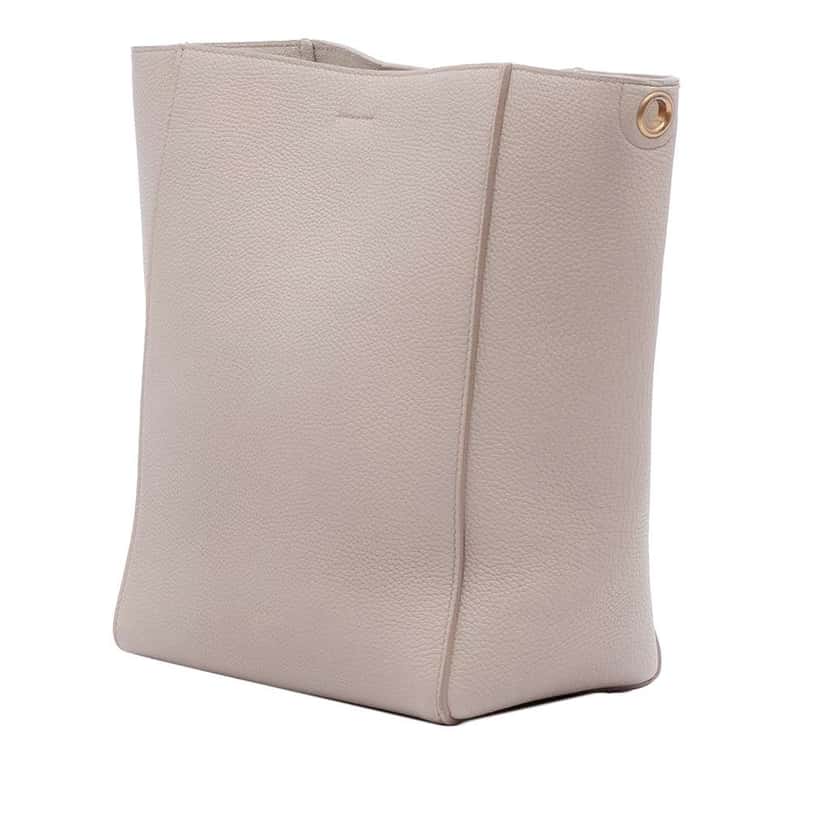 Celine Small Soft Grained Calfskin Seau Sangle Bucket Bag Brown Leather Good condition - Back View