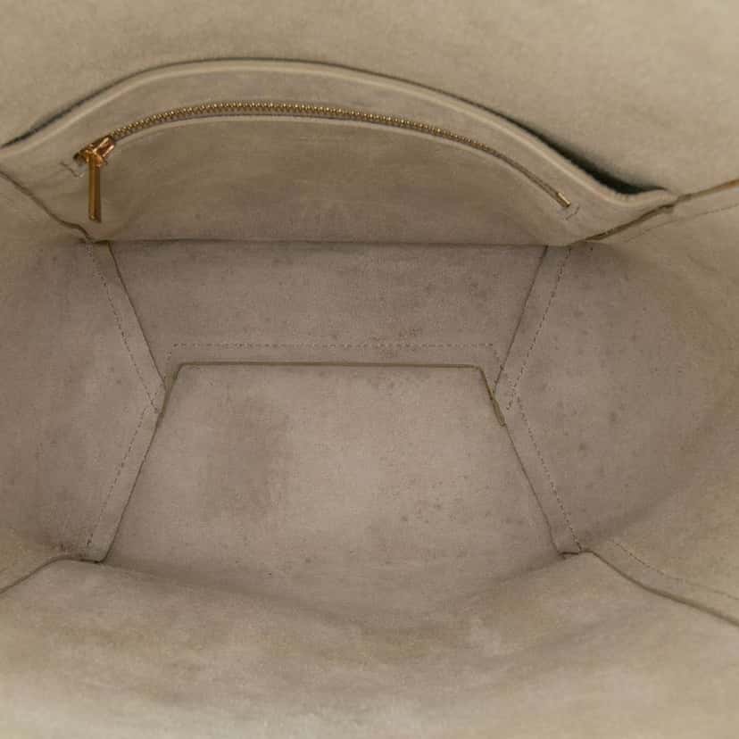 Celine Small Soft Grained Calfskin Seau Sangle Bucket Bag Brown Leather Good condition - Model View